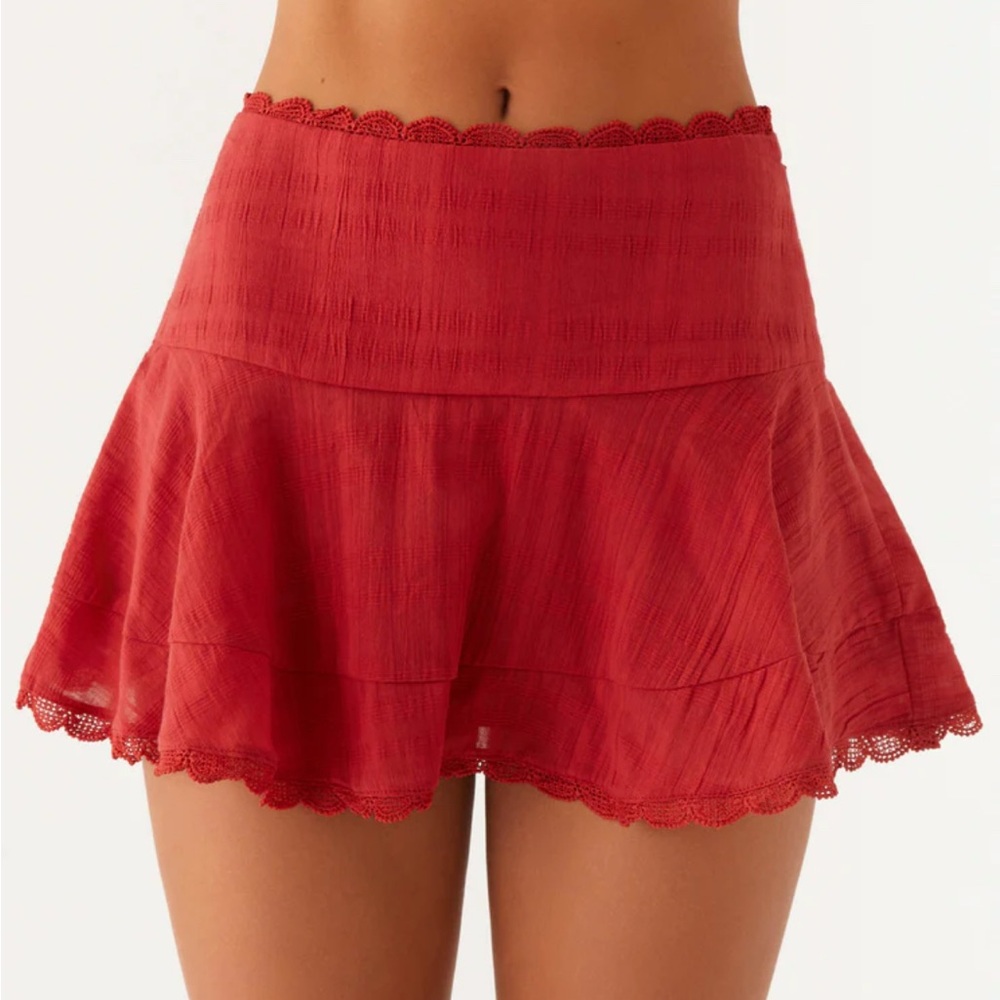 PEPPERMAYO NWT Red Hundred Percent Mini Skirt